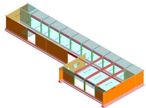 assonometria del modello strutturale